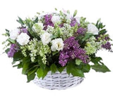 Lilac with Lisianthus Basket - Flowers Box London