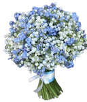 Lily of the Valley and Blue Forget Me Not Bridal Bouquet