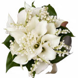Lily of the Valley with Calla Lily Bouquet - Flowers Box London