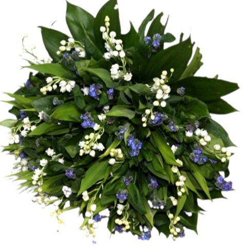 Lily of Valey and Forget Me Not Bouquet with Greenery
