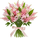 Lily of Valley with Sweet Pea and Astilbe Bouquet - Flowers Box London