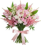Lily of Valley with Sweet Pea and Astilbe Bouquet
