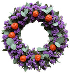Limonium and Physalis Door Wreath