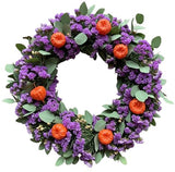 Limonium and Physalis Door Wreath