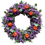 Limonium and Physalis Door Wreath - Flowers Box London