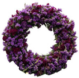 Limonium Duo Colour Door Wreath - Flowers Box London