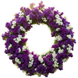 Limonium Duo Colour Door Wreath - Flowers Box London