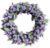 Limonium with Eucalyptus Door Wreath - Flowers Box London