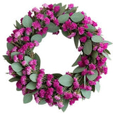 Limonium with Eucalyptus Door Wreath - Flowers Box London
