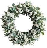 Limonium with Eucalyptus Door Wreath - Flowers Box London