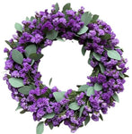 Limonium with Eucalyptus Door Wreath