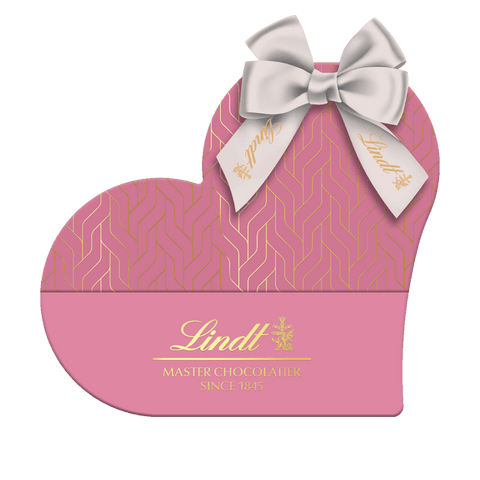 Lindt Heart Box with Milk Lindor Chocolate Hearts - Flowers Box London