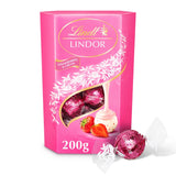 Lindt Lindor Strawberry And Cream Truffles - Flowers Box London