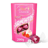 Lindt Lindor Strwberries & Cream Truffles 200g - Flowers Box London