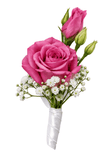 Lisianthus with Gypsophila Buttonhole - Flowers Box London