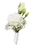 Lisianthus with Gypsophila Buttonhole - Flowers Box London