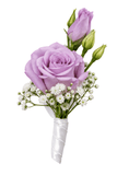 Lisianthus with Gypsophila Buttonhole - Flowers Box London