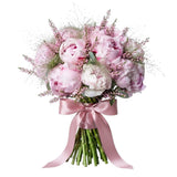Lovely Bouquet of Peonies with Pink Erica - Flowers Box London