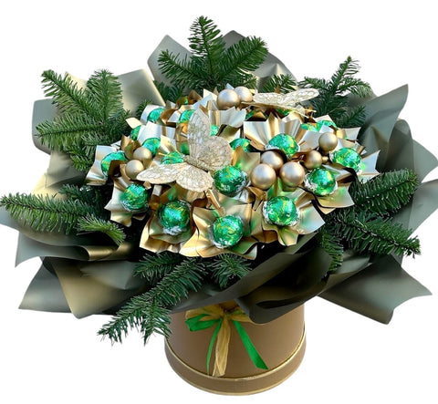 Luxe Chocolate with Butterflies Festive Sweet Box - Flowers Box London