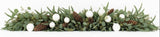 Luxe Eucalyptus Garland with Long Cones & Snow - White Baubles - Flowers Box London