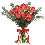 Luxury Anthurium with Eucalyptus Bouquet