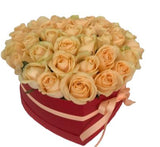 Luxury Avalanche Peach Roses Box - Flowers Box London