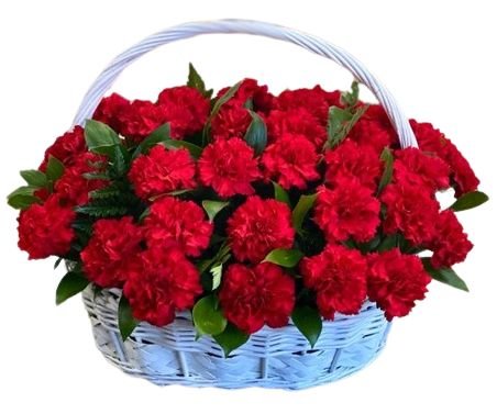 Luxury Basket of Carnations - Flowers Box London