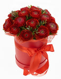 Luxury Bold Red Ranunculus Box - Flowers Box London