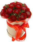 Luxury Bold Red Ranunculus Box - Flowers Box London