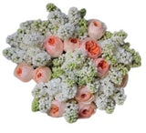 Luxury Bouquet of Lilac and Peach Garden Roses - Flowers Box London