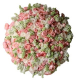 Luxury Bouquet of Lilac with Pink and Yellow Spray Roses - Flowers Box London