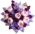 Luxury Bouquet of Peonies and Sweet Pea - Flowers Box London