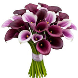 Luxury Bouquet of Purple and Two-Tone Picasso Calla Lily