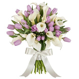 Luxury Bouquet of Tulips and Calla Lily - Flowers Box London