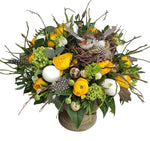 Luxury Box of Yellow Ranunculus and Easter Decoration