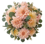 Luxury Cafe au Lait Dhalia Bouquet with Eucalyptus - Flowers Box London
