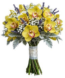 Luxury Cymbidium Orchids with Lisianthus ad Lavender Bouquet - Flowers Box London