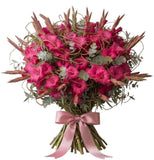 Luxury Gladiolus with Twisted Willow and Eucalyptus Bouquet - Flowers Box London