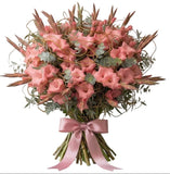 Luxury Gladiolus with Twisted Willow and Eucalyptus Bouquet - Flowers Box London