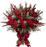 Luxury Gladiolus with Twisted Willow and Eucalyptus Bouquet - Flowers Box London