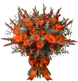 Luxury Gladiolus with Twisted Willow and Eucalyptus Bouquet - Flowers Box London