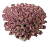 Luxury Lavender Roses Heart Box - Flowers Box London