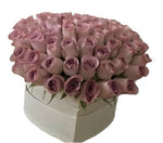 Luxury Lavender Roses Heart Box