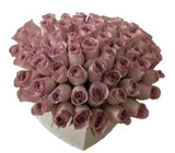 Luxury Lavender Roses Heart Box - Flowers Box London