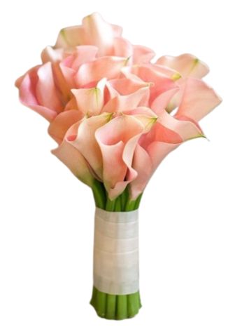 Luxury Light Pink Calla Lily Bridal Bouquet
