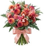 Luxury Orange Dhalia Bouquet - Flowers Box London