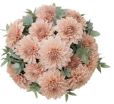 Luxury Peach Dahlia Bouquet with Eucalyptus - Flowers Box London