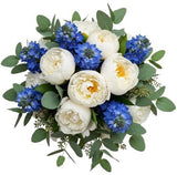 Luxury Peonies with Delphinium Bouquet - Flowers Box London