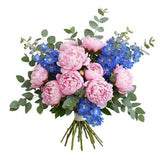 Luxury Peonies with Delphinium Bouquet - Flowers Box London