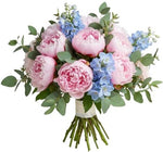 Luxury Peonies with Delphinium Bouquet - Flowers Box London